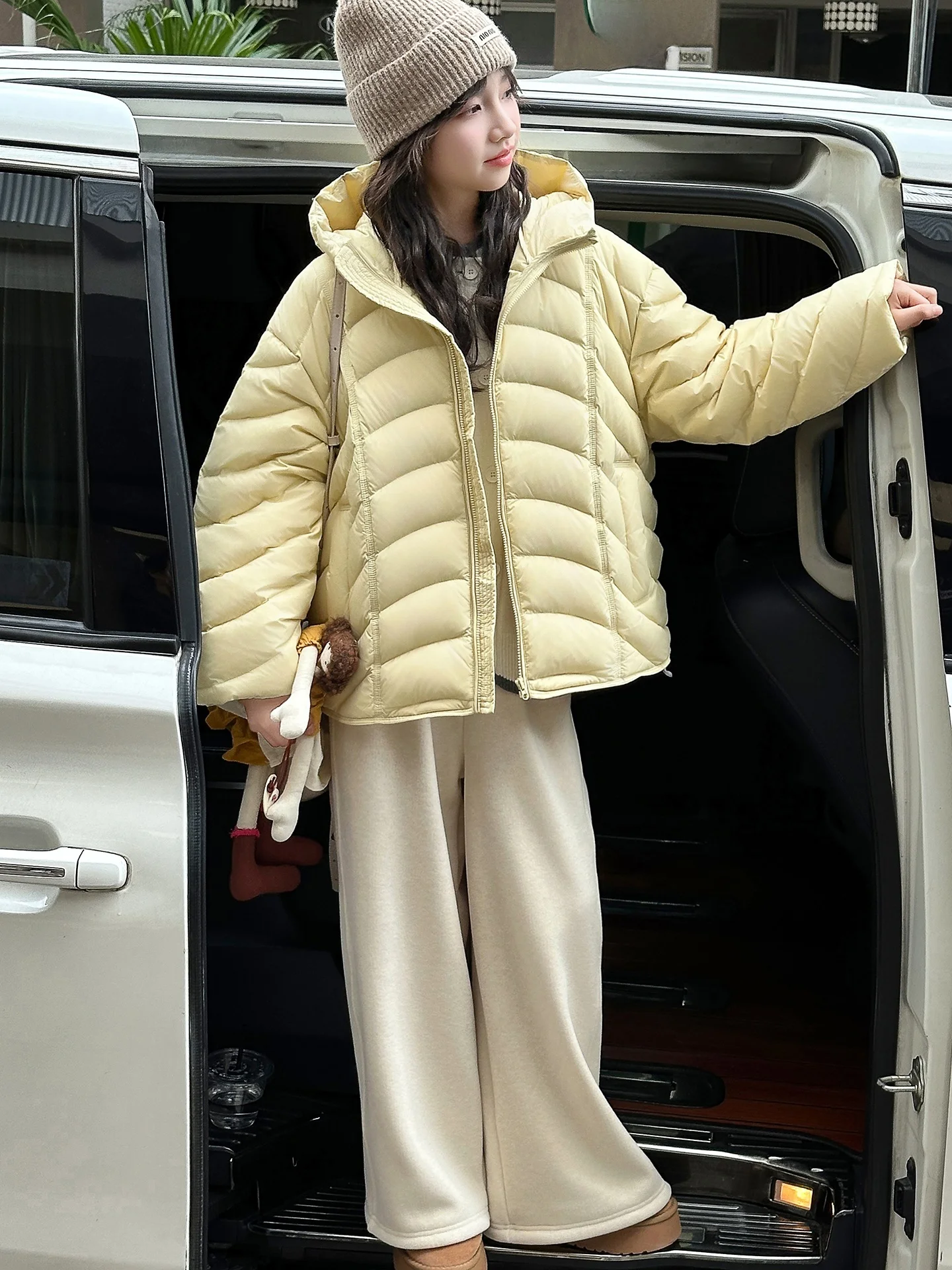 

Korean Sle Thiened Cotton Jaet for Girls Winter Clothes Casual Chic Girls' Outerwear Autumn Winter Long Sve Zipper