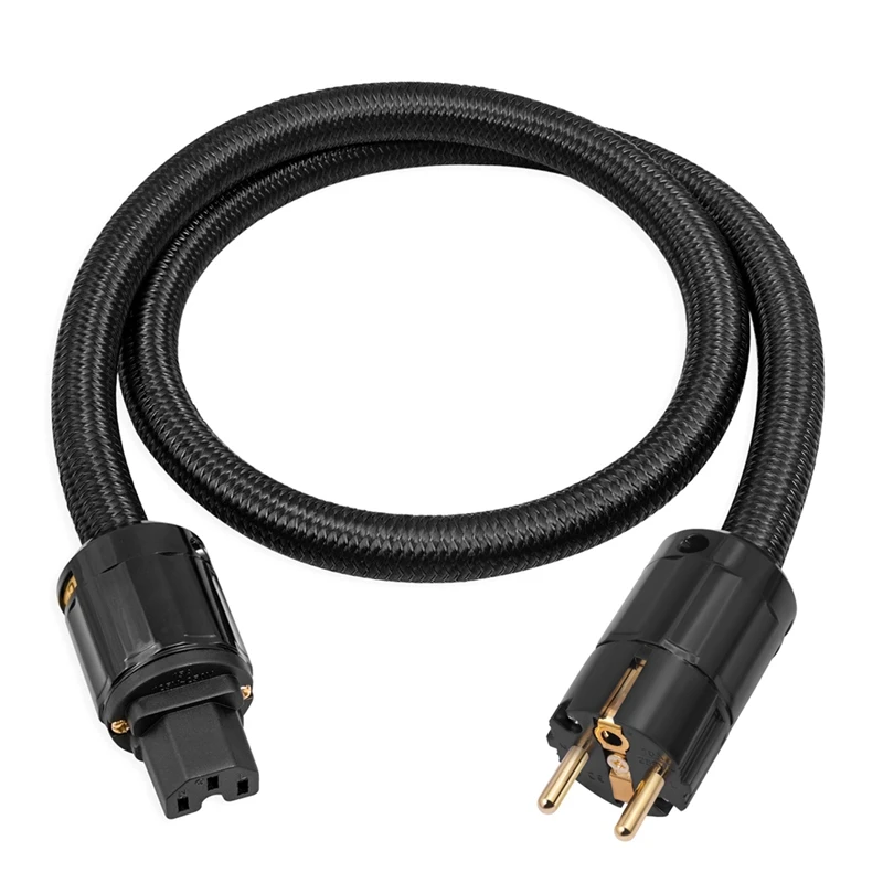 12AWG Hifi Power Cable, Hifi Power Cable EU Power Cable, 250V/15A For Speakers, Subwoofer, Turntable, Amplifier