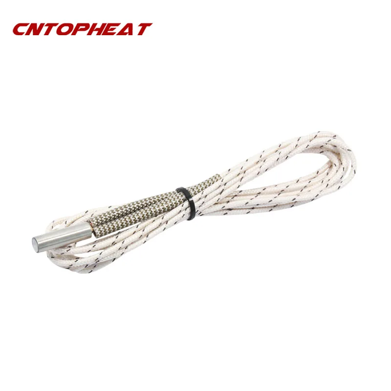 Elemento calefactor Tubular eléctrico de 6mm, 12V/24V, 50W, Mini calentador  20mm con cable  1M/2M, calentador  cartucho