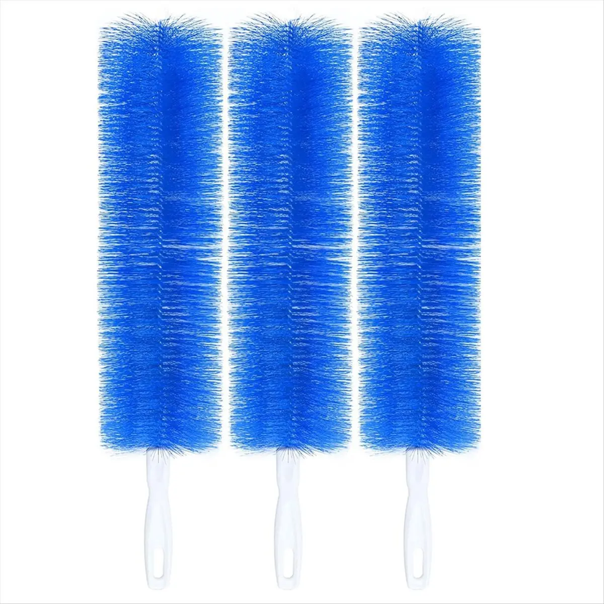 AA83 3 Pcs Cobweb Duster Bendable Fan Duster Plastic Dust Cleaner Microfiber Head Ceiling Brush Reusable Dirt Remover for Fan