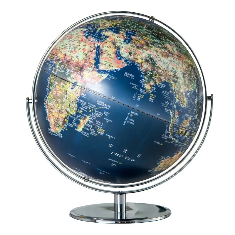 Globe high definition extra large three-dimensional concave-convex relief ornament