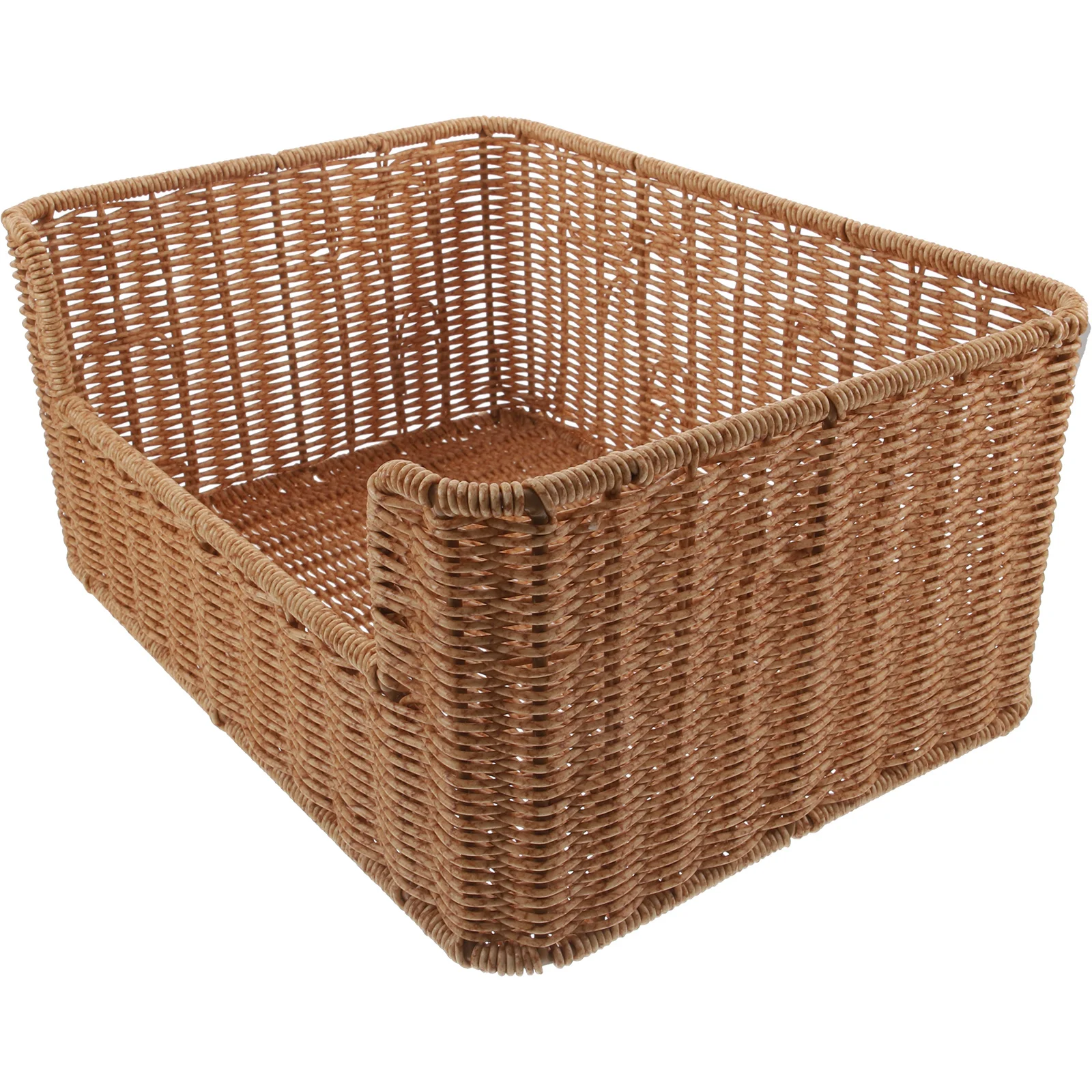 

Imitation Rattan Storage Basket Color Book Organizer Home Decor Woven Baskets Kitchen Household Sundry Box