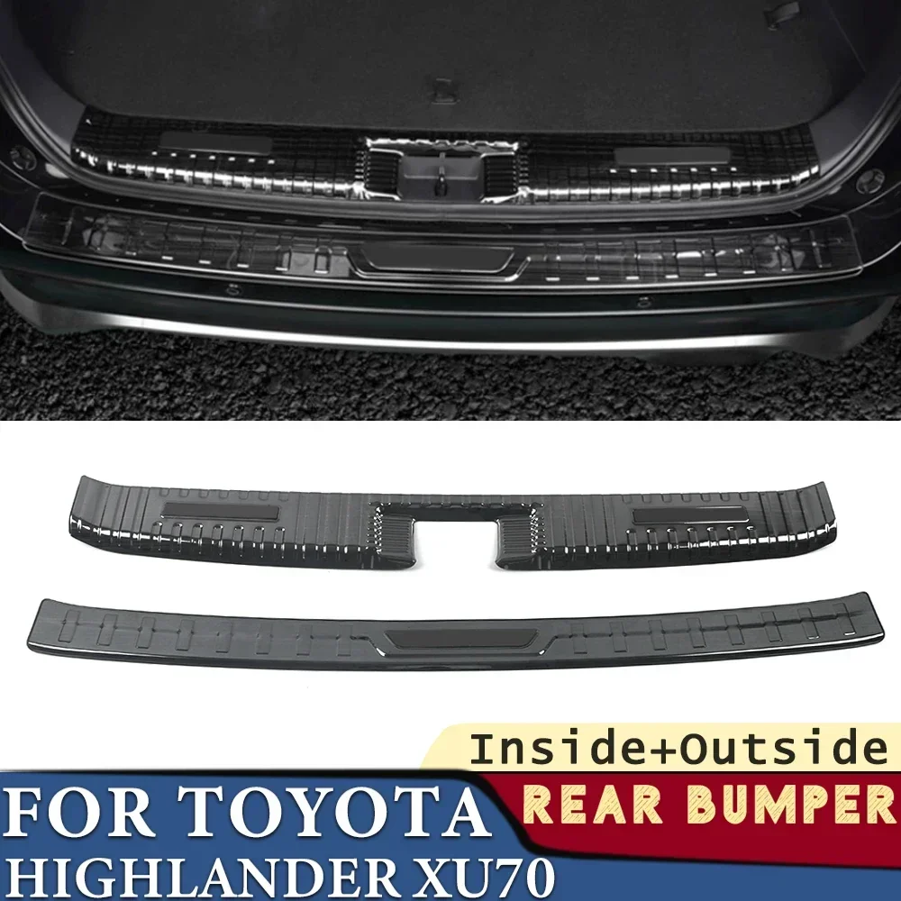 Trunk Bumper for Toyota Highlander XU70 2020 2021 2022 2023 2024 Car Accessories Rear Fender Protector Pad Sticker Decoration