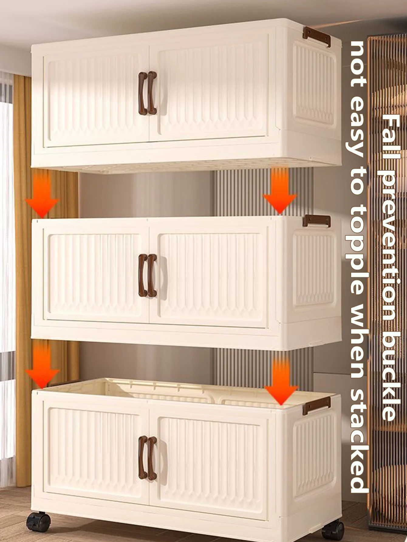 

Large Capacity Plastic Storage Box with Open Door for Toys Books Clothes Organizer Multifunction Storage Bin Children Closet