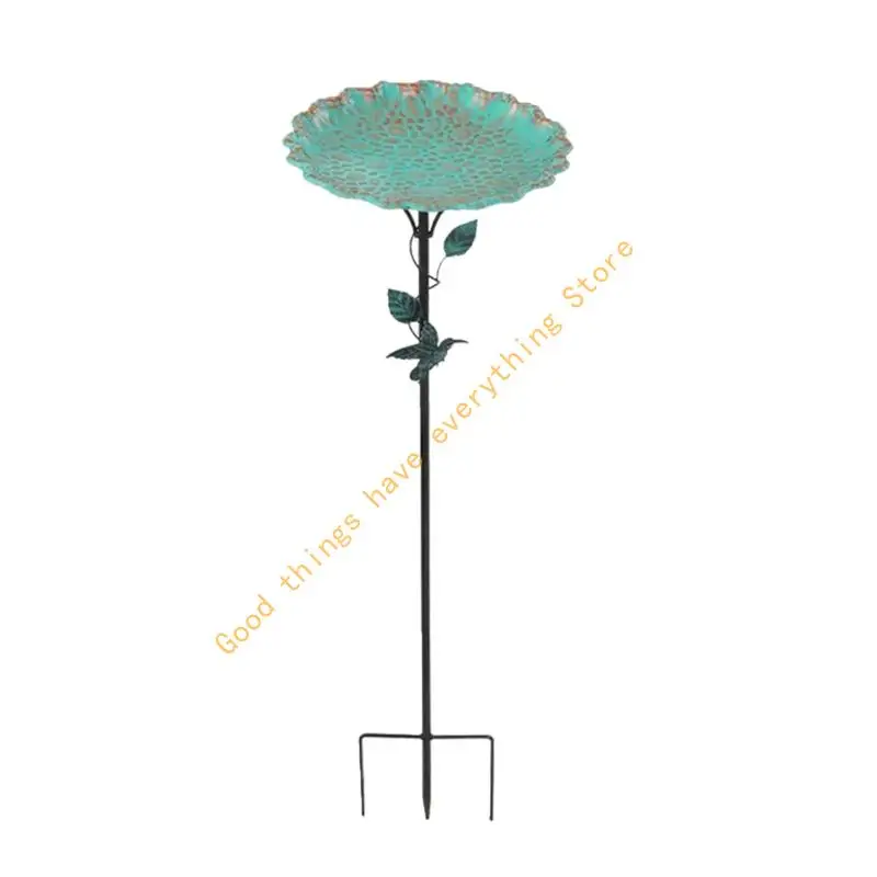 

Отдельно стоящая купальня для птиц для газонов и патио. Кормушка для птиц, металлический кол 55KF