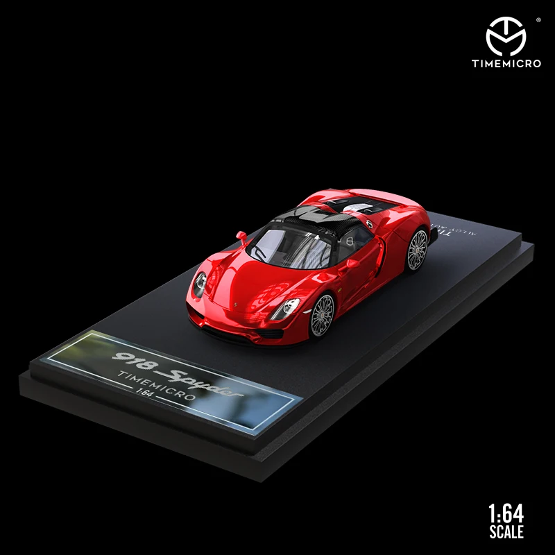 

TimeMicro 1:64 918 Spyder прозрачный красный/Tiffany Blue обычная модель автомобиля из сплава