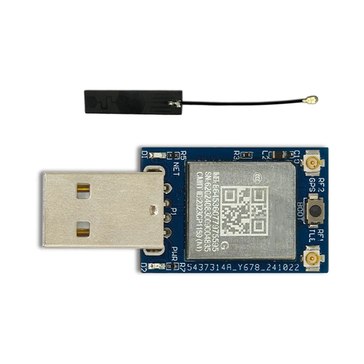 LRGJS Air780EG 4G Full Netcom Module USB Internet Module with GPS Multi-Functional Portable Module No Driver Board + Antenna