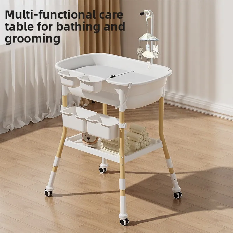 Babyfond Baby Care Table Washing Multi-functional Integrated Mobile Newborn Baby Changing Diaper Bath Massage Touch Table