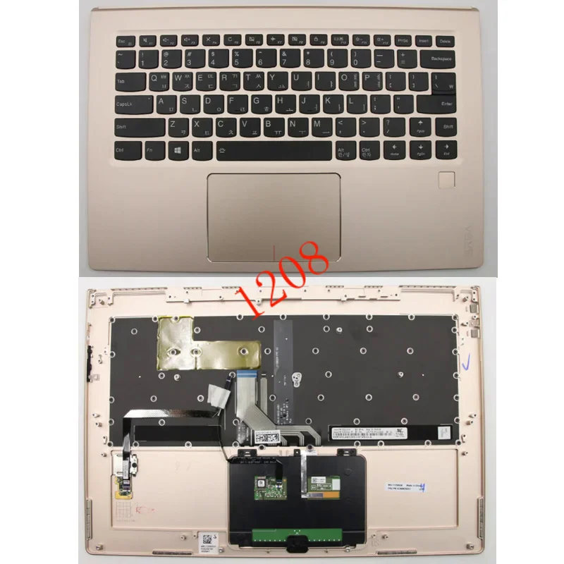 New for Lenovo IdeaPad Yoga 910-13ikb laptop upper case L 80vf Golden W/KB Ko 5cb0m35037