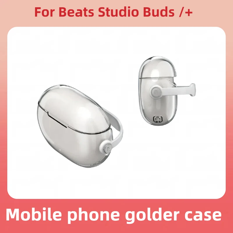 

Soft Transparent Case for Beats Studio Buds /+ - Shockproof Cover with Keychain Durable Earphone Protector Accessories
