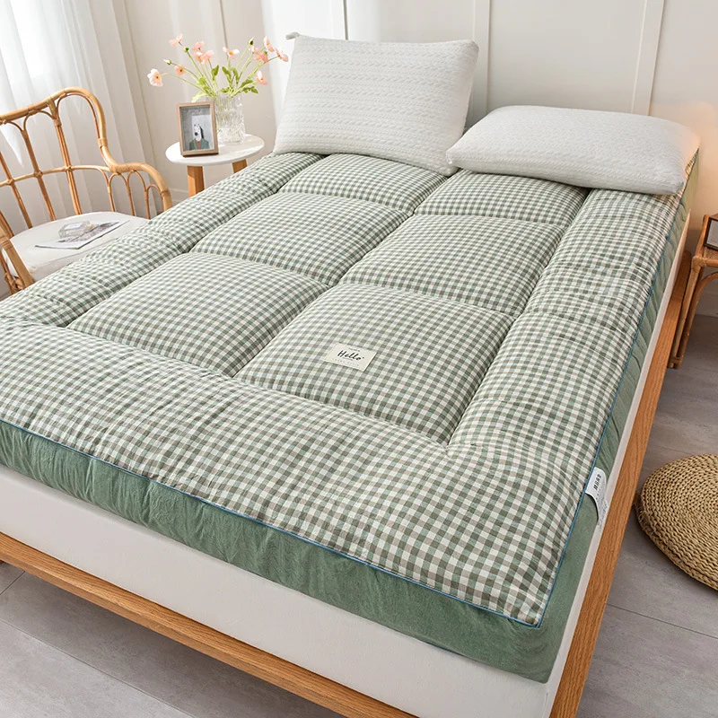 Tatami Mattress Dormitory Single Double Folding Mattress Floor Mat Futon Soft Cushion Sponge Mat Topper Foldable Sleeping Pad