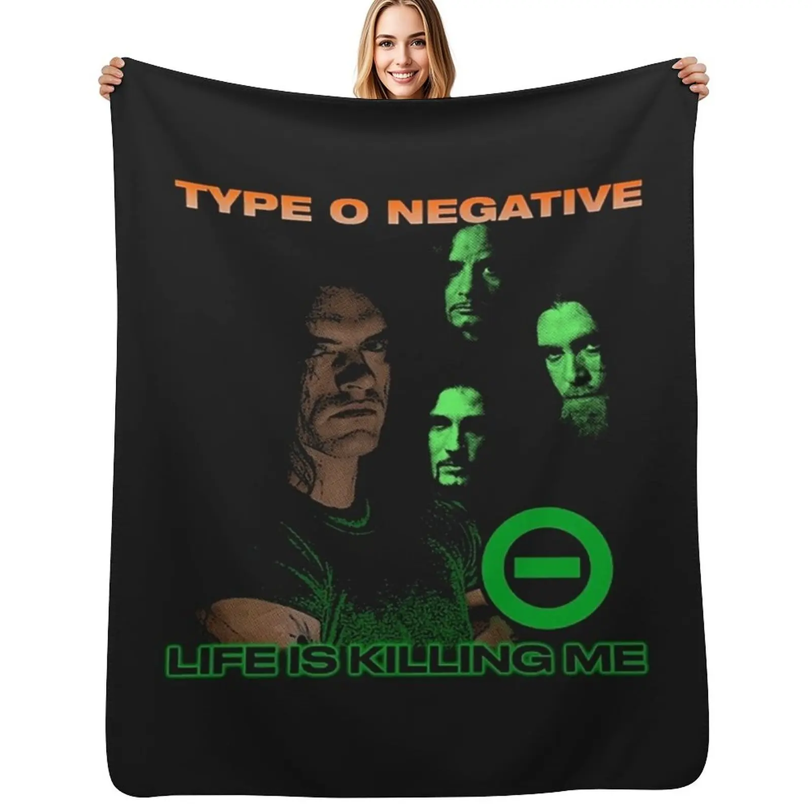 Type o negative Throw Blanket Soft Sherpa Fleece Warm Blanket for Winter