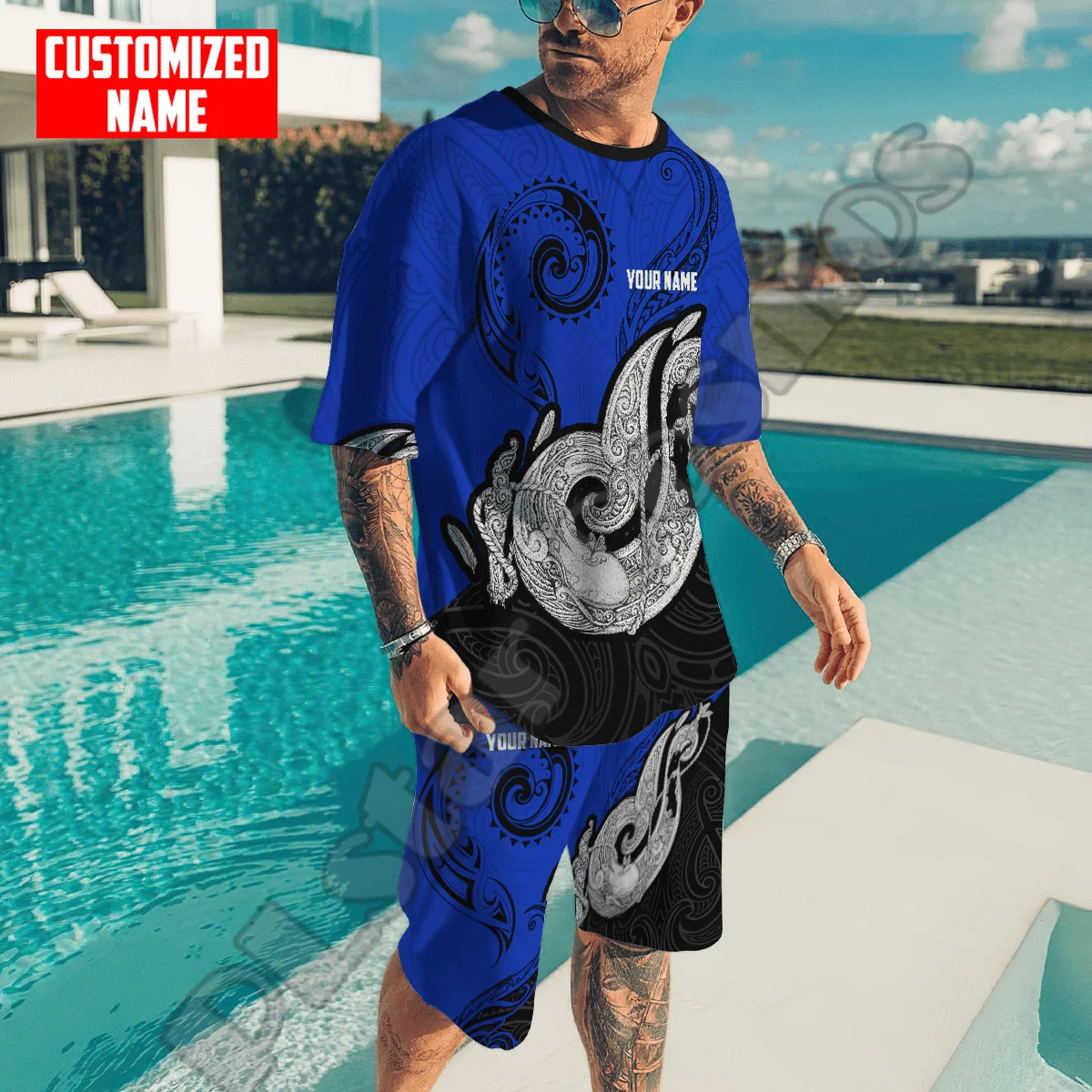Custom Name New Zealand Maori Aotearoa Tattoo Retro 3DPrint Summer Harajuku Casual Pants T-Shirts Shorts Combo Short Sleeves X6