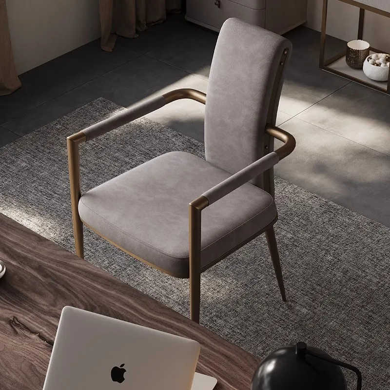 

Подлокотник, стул для гостей, вилла, особняк, стул для домашнего кабинета, современный простой стул со спинкой чайного столика