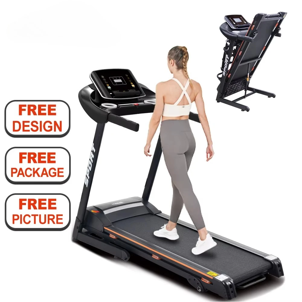 

Новая складная электрическая беговая дорожка Максимальный вес пользователя 110 кг Ручной складной ЖК-дисплей и светодиодный дисплей для домашнего использования