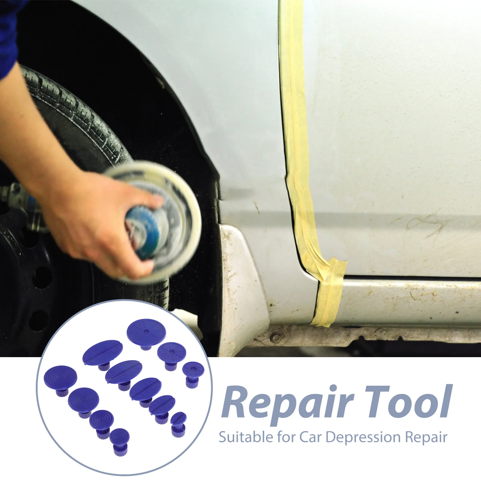 12Pcs Advanced Dent Remover Puller Tab Kit Quick Restore Various Car Models Seamless Restoration Dent Puller Kit