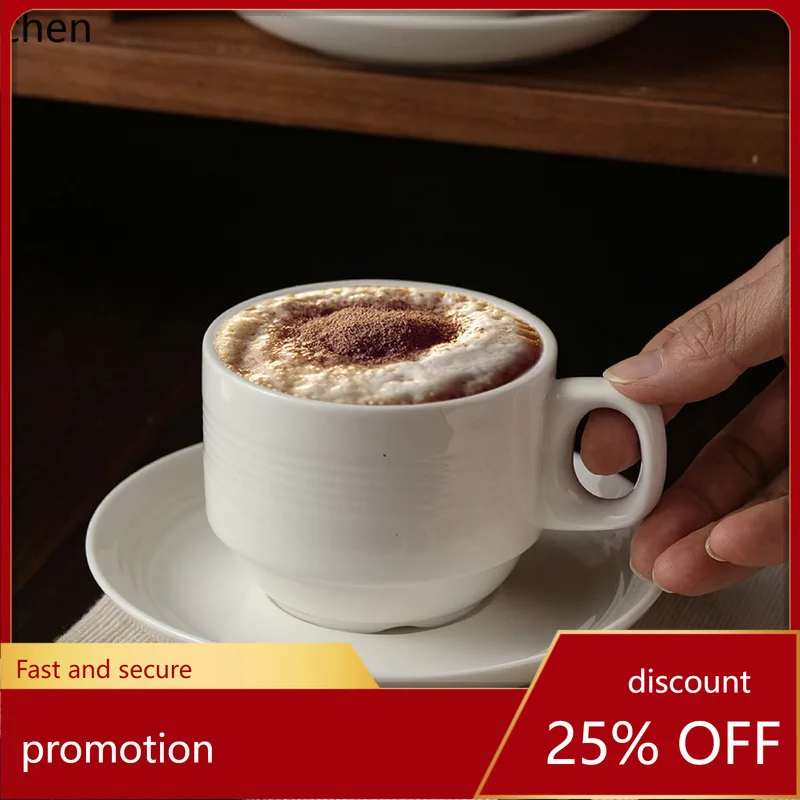 

ZML coffee cup and saucer set, afternoon tea cup, household ceramic coffee cup