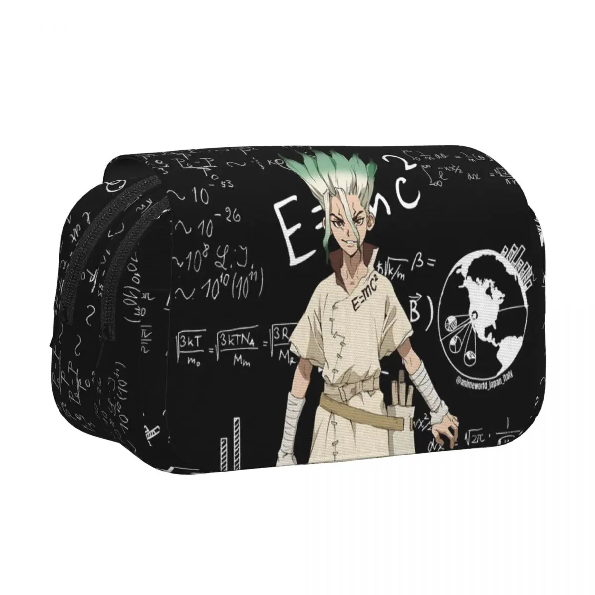 Senku Ishigami Dr Stone Apan Anime Pencil Case Pencil Pouch Hard Shell Leather Big Capacity Pen Box Pencil Bag for Students Gift