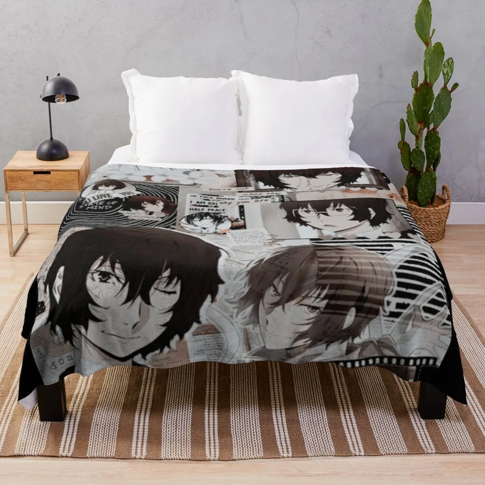 

Dazai Aesthetic Throw Blanket fleece bkanket goods for home and comfort beach blanket 3d Blanket