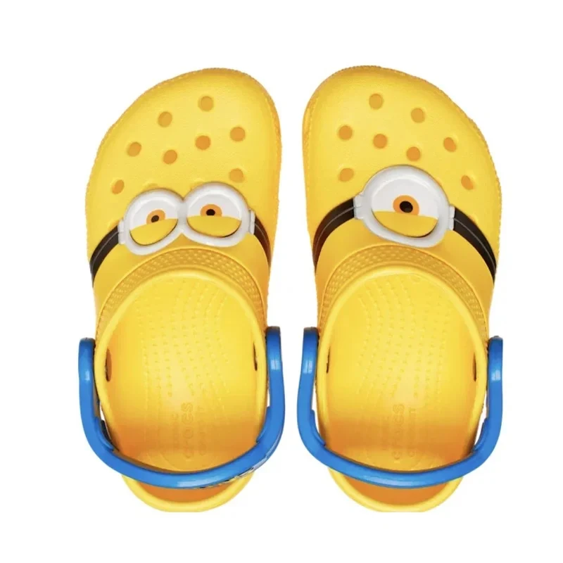 Kawaii Disney Cartoon Minions Crocs Slippers Eva Anti Slip Lightweight Summer Sandals Outdoor Walking Travel Beach Shoes Gift