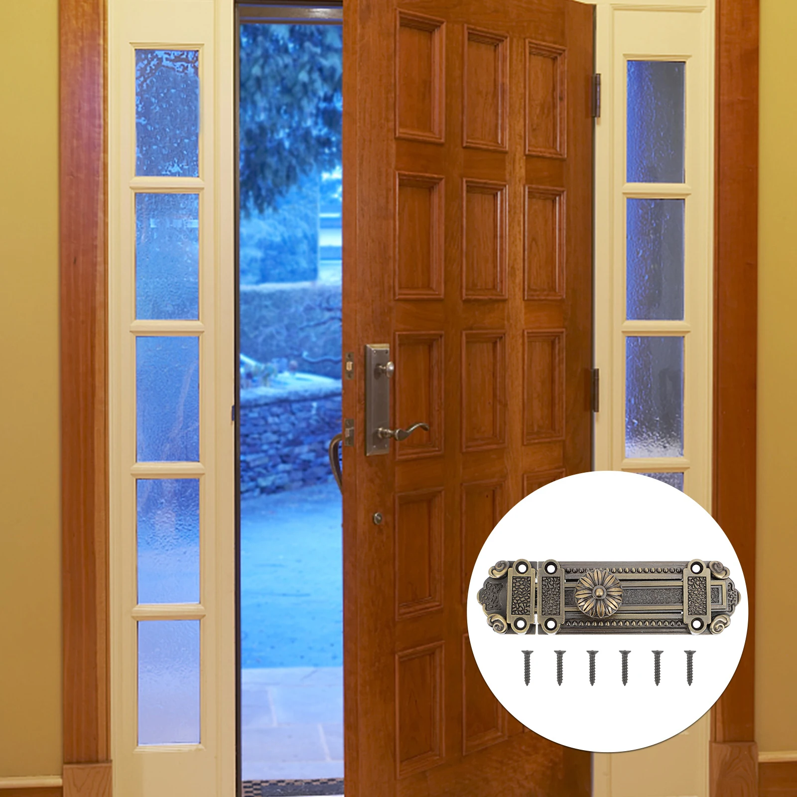 

1 pc Vintage Slide Door Bolt Zinc Alloy Security Locks Durable Lightweight Bathroom Kitchen Garage Use Door Latch Hardware
