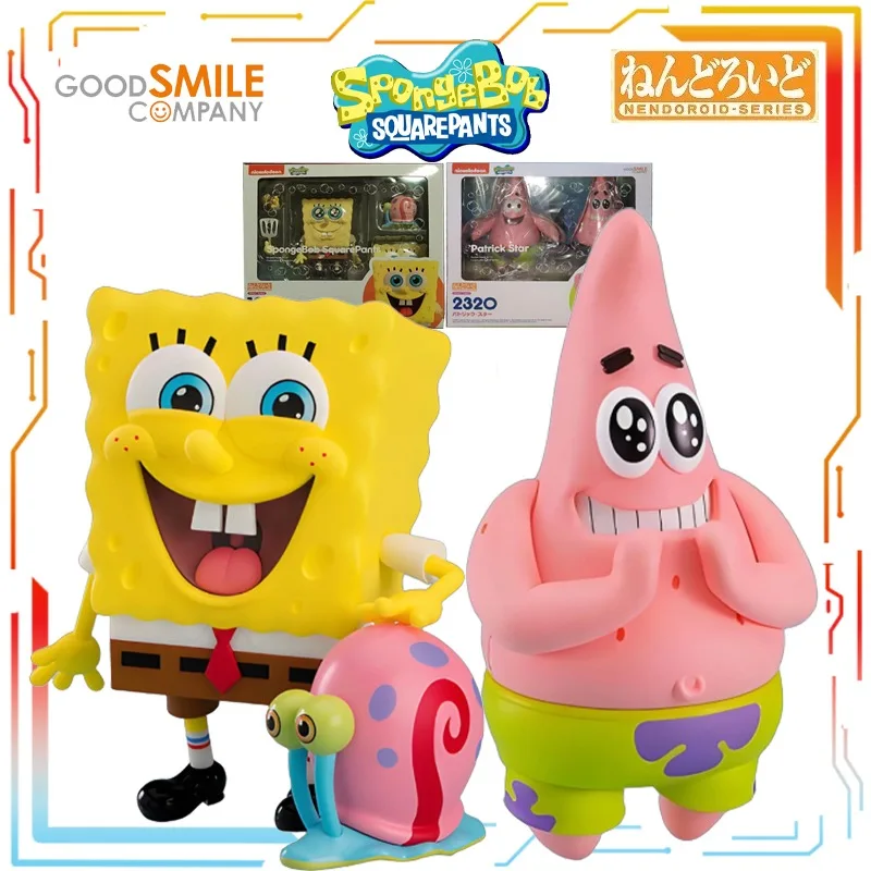Figuras de Personagens de Anime da Série Nendoroid GSC Q-version, Modelo do SpongeBob SquarePants, Presentes de Férias para Amigos