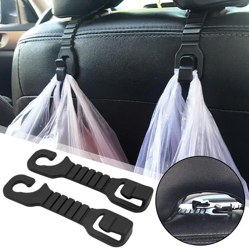 2 шт., крючки для подголовника автомобиля, вешалка для сумок, держатель, зажимы, автозастежки, крючки для хранения автомобиля, аксессуары для интерьера T3N9