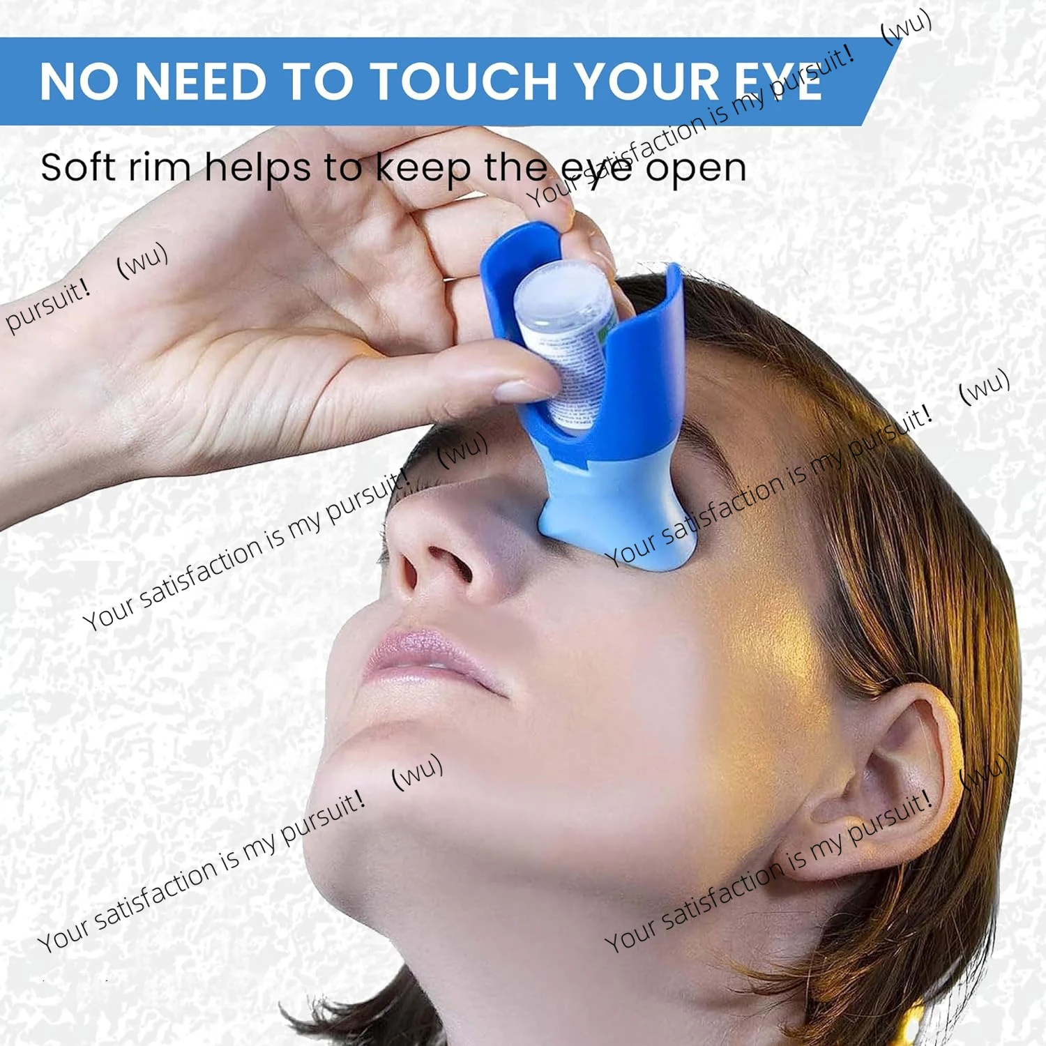 Reusable eye drops holder, aid, help, applicator care tool