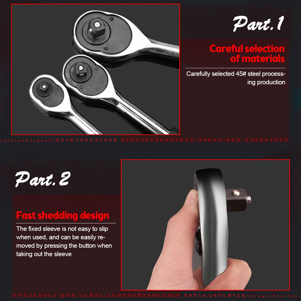 Professional 72 Tooth Ratchet Wrench 1/2\