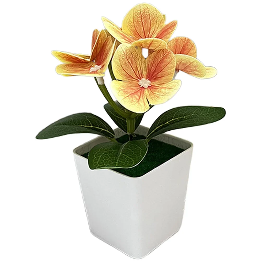 14cm Artificial Hydrangea Flower Arrangement In Small Square Pot For Home Decor Living Room Tabletop Photography Prop