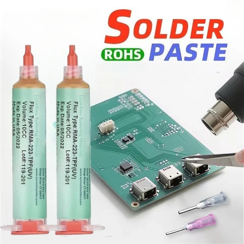 Solder Pastes Flux NC559 Flux Tin Pastes Soldering Grease Solder Pastes Low Flux Welding Flux with Needle Dispensing