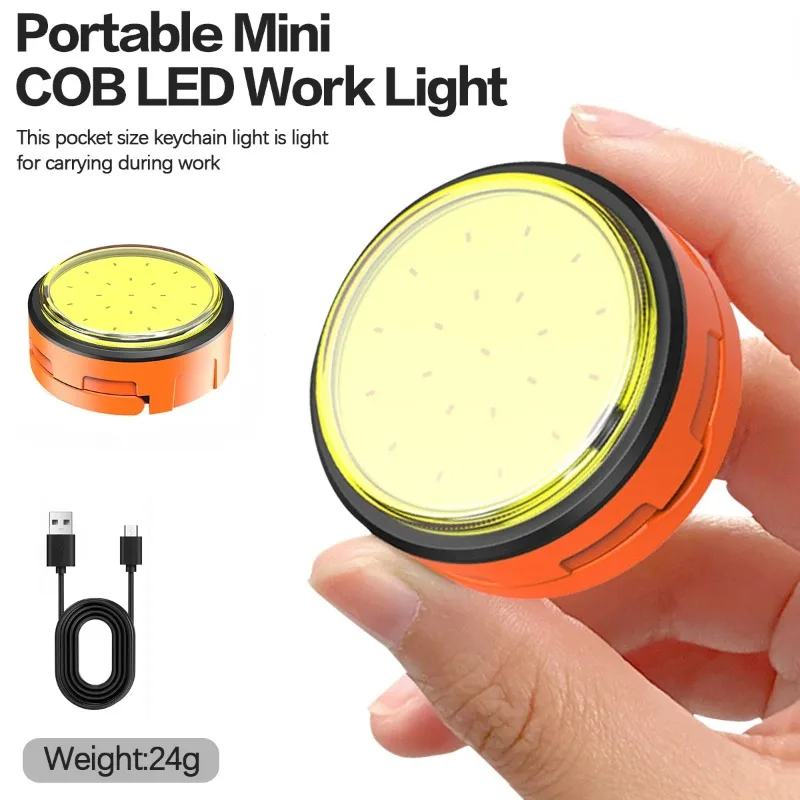 Mini Powered LED Camping Lantern 3 Lighting Modes USB Rechargeable Portable Lights with Magnet Base Tent Outdoor Emergency