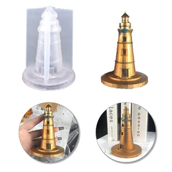 3D Lighthouse Candle Silicone Mold DIY Handmade Plaster Aromatherapy Candle Desktop Ornaments Decoration Epoxy Resin Molds