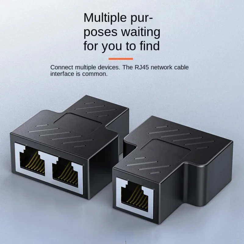 Rj45 Netwerkkabel Connector T-Kop Netwerkkabel Splitter Computer Netwerk Butt Connector Een Naar Twee Extender