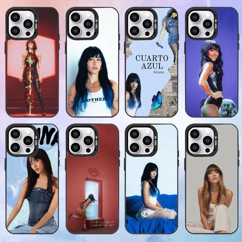 

Singer A-Aitana Alpha Phone Case For iPhone17,16,15,14,13,12,11 Plus,Pro Max Black Candy Matte Shockproof Cover