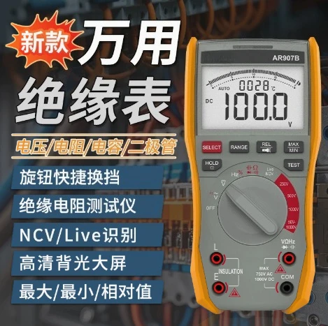 Digital Multimeter Megohmmeter 2 in 1 Electrical Insulation Resistance Tester for Electricians Engineers High Precision