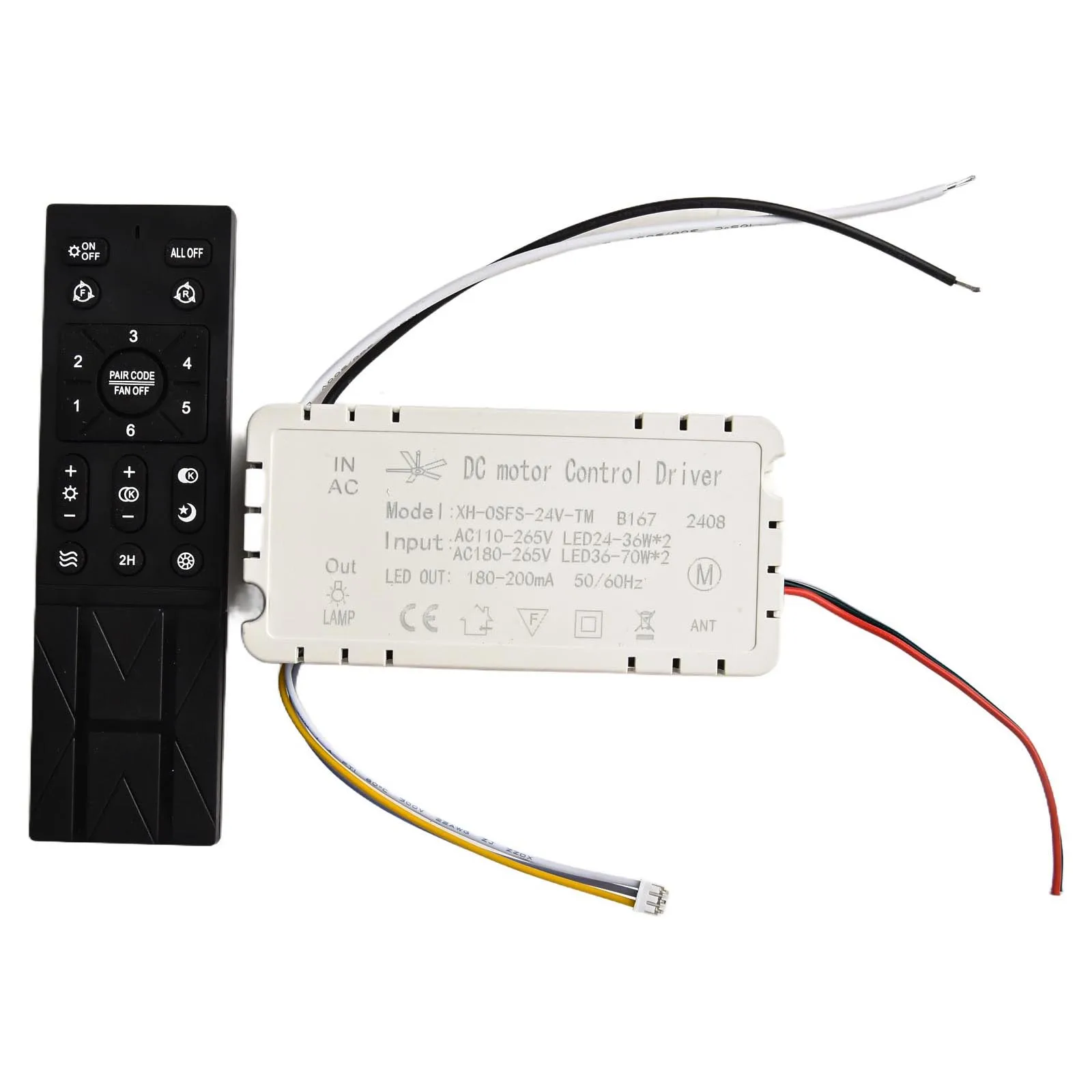 Dimmable Remote Control for Ceiling Fan Light with Battery Monitoring and 6-Speed Settings for Optimal Airflow Control