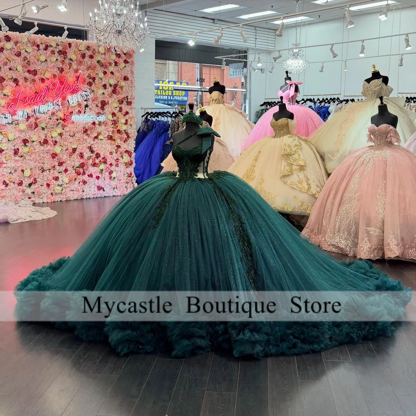 Emerald Green Bow A…