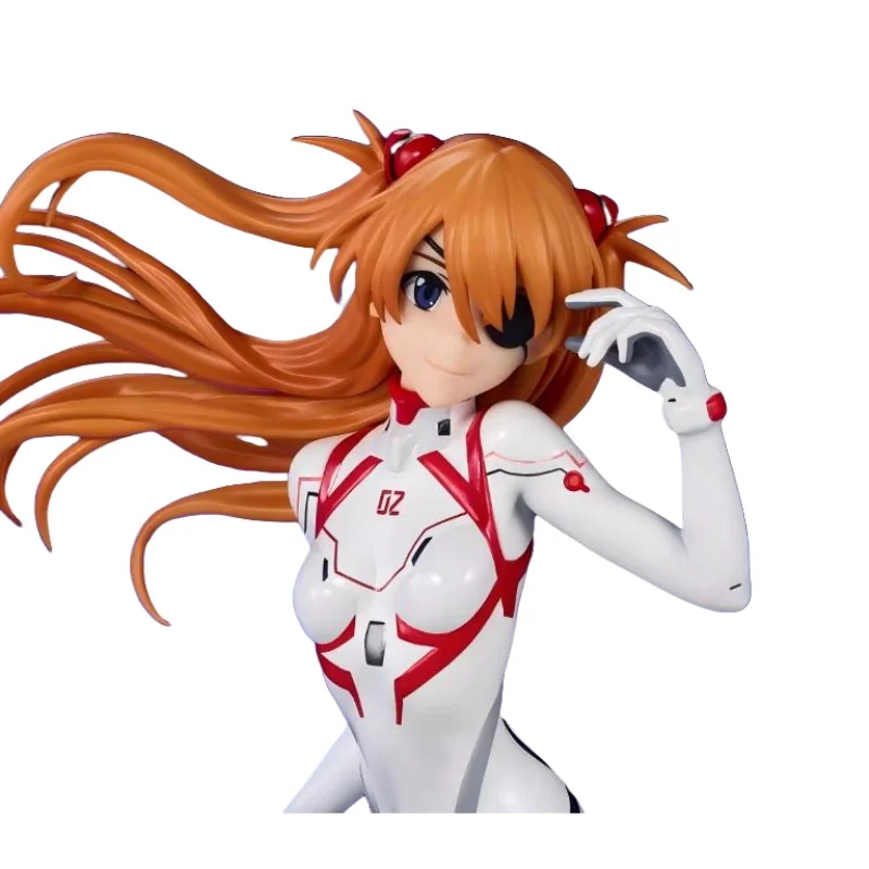 

Призовая фигурка Bandai Evangelion Asuka Langley Shikinami B, Коллекционная модель 15 см с культовым белым боевым костюмом и повязкой на глаз