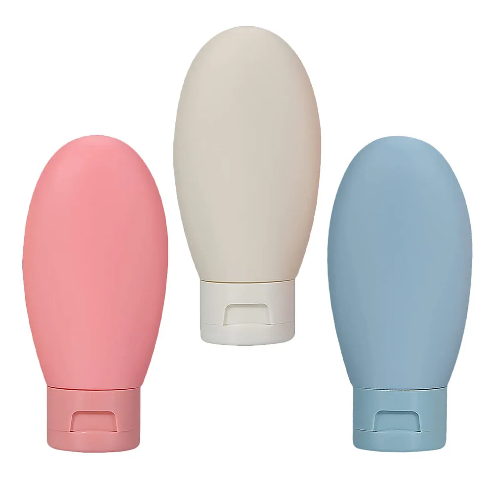 3 stuks 60 ml hervulbare lekvrije siliconen reisflessen containers lotiondispenser draagbare reisflessen