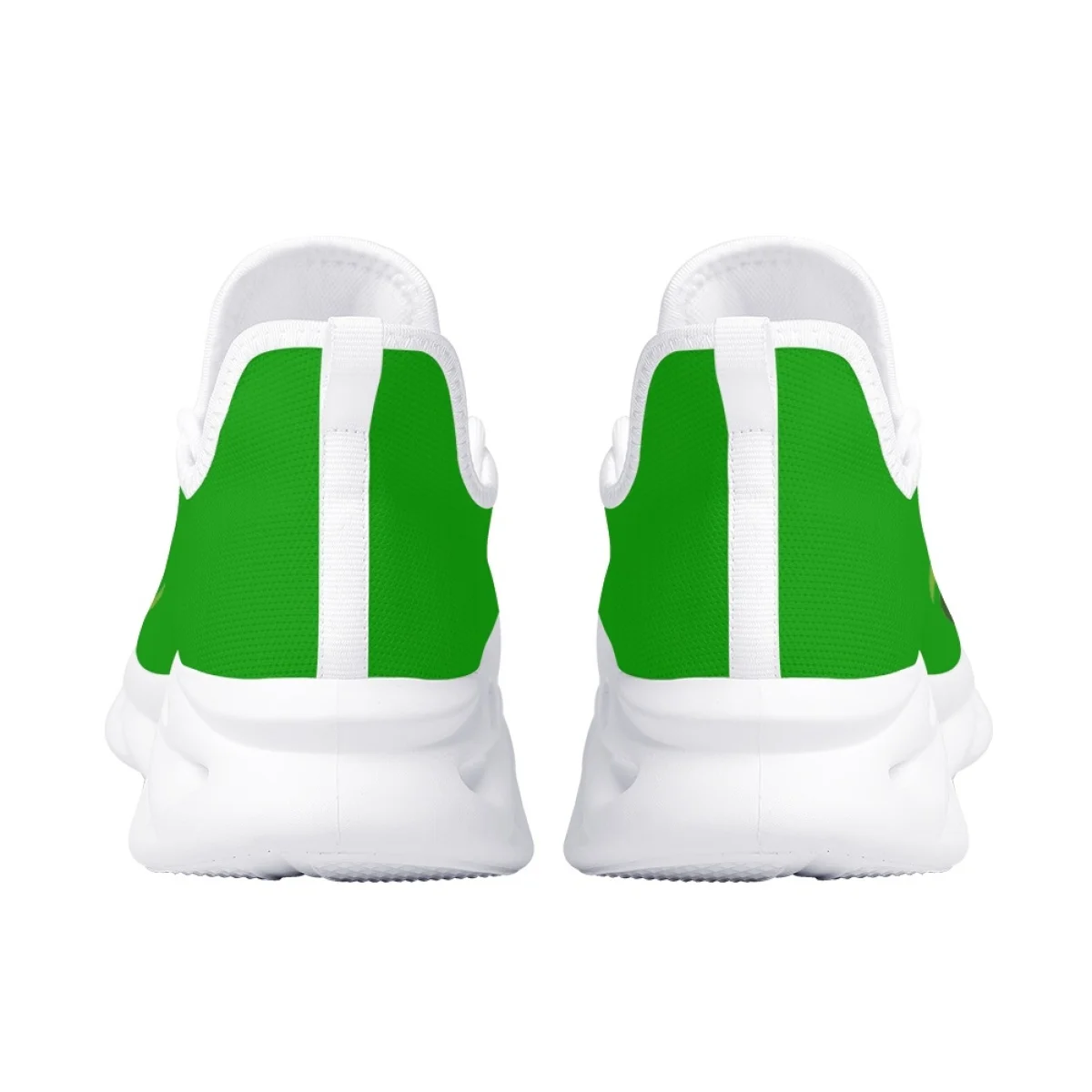 New Clover Print Platform Sneakers St. Patrick's Day Trend Vulcanized Shoes Casual Breathable Lightweight Flat Lace-up Shoes