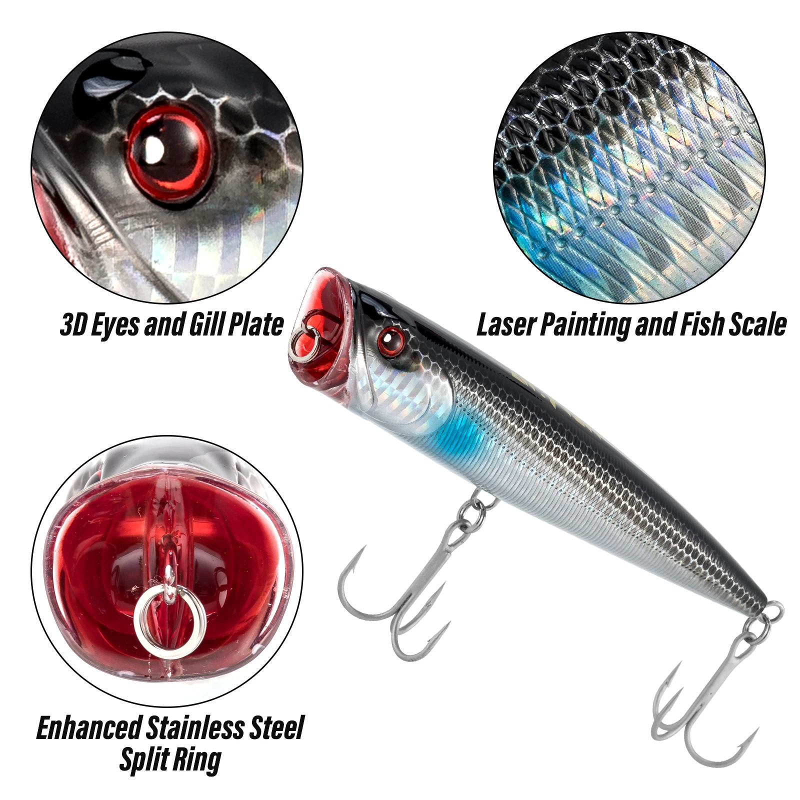 40g GT Popper Angelköder 14cm Wobbler Köder Kunstköder für Salzwasser Plug Thunfisch Surf Angeln Forelle Bass Offshore Big Game – Detail 12