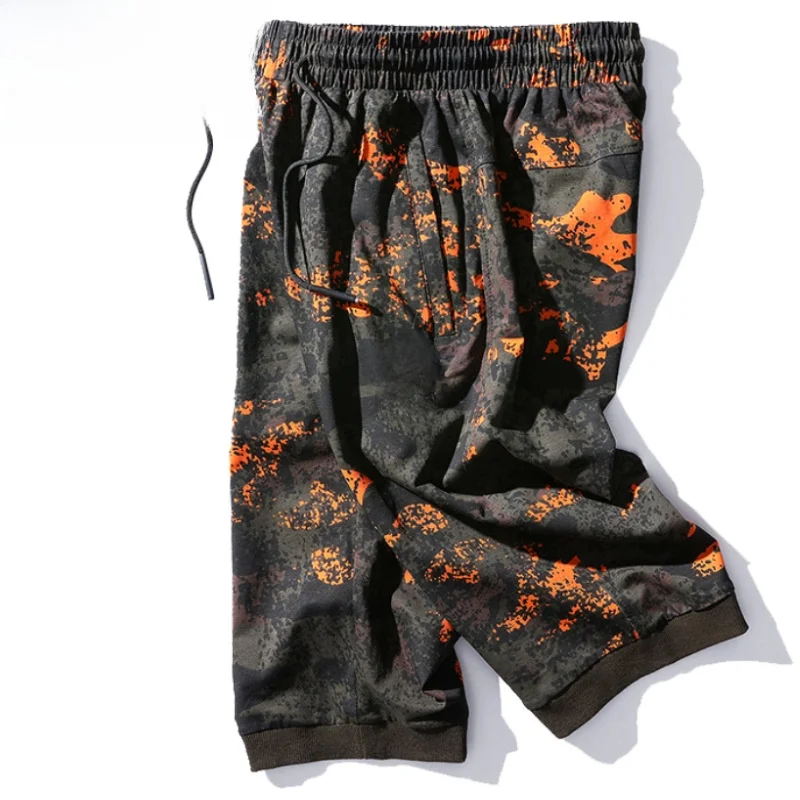 

Летние камуфляжные мужские повседневные брюки: тонкие, удобные, свободного кроя, длиной 7/8, модные, для уличной моды