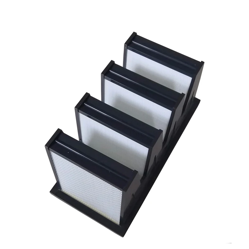 

High Efficiency Plastic V Bank Air Purifier Hepa Filter Mesh HVAC Air Filter Ventilators System AC Air Conditioning Filter Plate