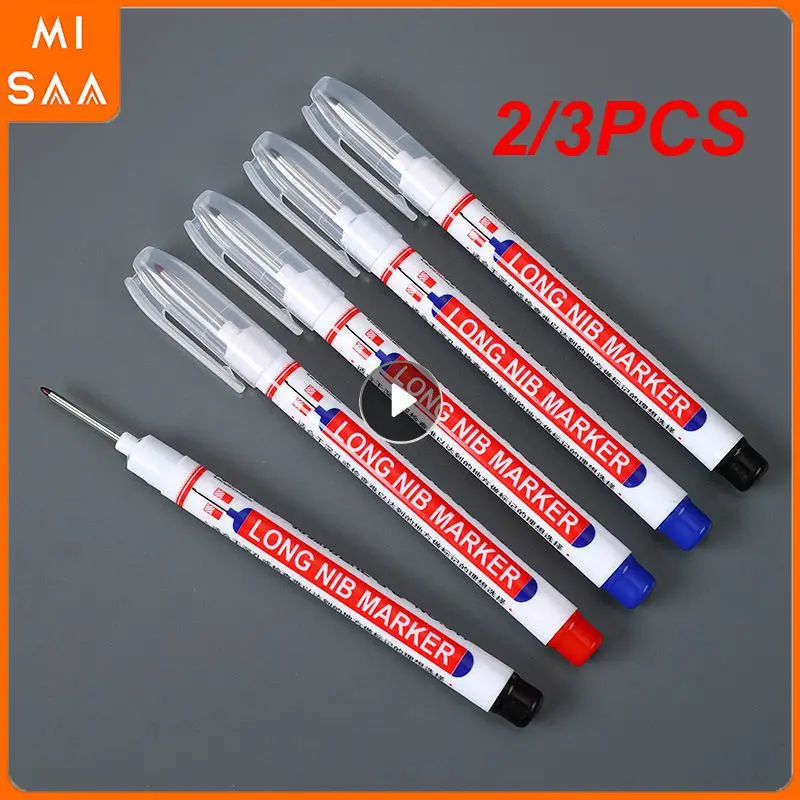 2/3PCS Gel Pen Waterproof Quick Drying Xylene-free School Supplies Marker Pen Multipurpose Stationery Long Head Marker