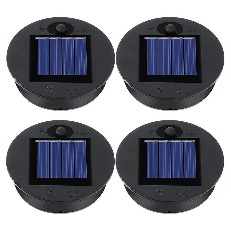 AA94-20 Pieces Replacement Solar Light Tops Outdoor Hanging Lantern Light Solar Light Parts Round Solar Lights Waterproof