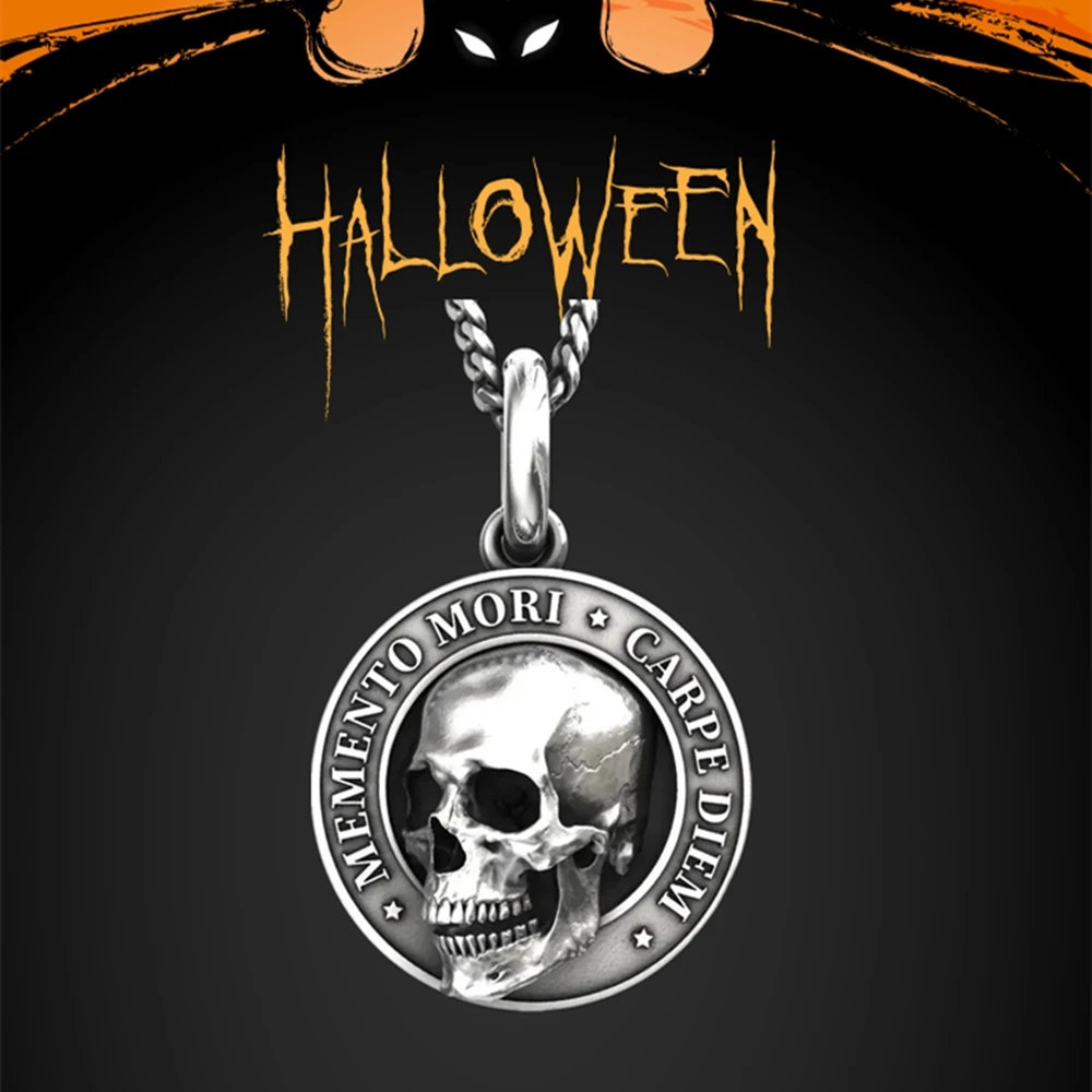 2025 Halloween MEMENTO MORI CARPE DIEM Necklace Memorial Skull Pendant  Commemorating The 400th Anniversary of Moliere's Birth