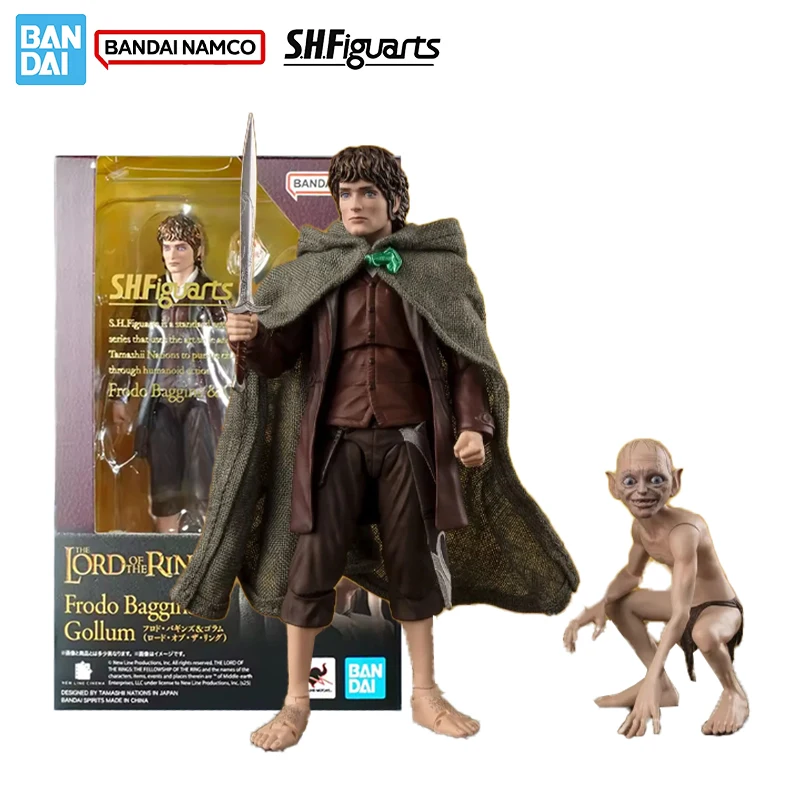 

Bandai Original Genuine Figure The Lord of the Rings Model Kit SHF Frodo Baggins & Gollum Collection Model Action Figure Toys
