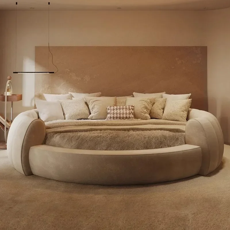 Funky Office Cream Bed King Size American Master Design Bedroom Bed Apartment Japanese Muebles Para El Hogar Unique Furniture