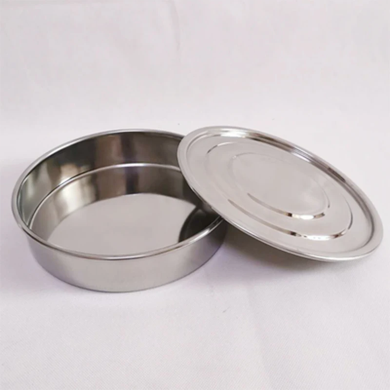 Cover And Tray For Test Sieve Diameter 30 cm 304 SUS Lid And Bottom For Laboratory Sampling Inspection Pharmacopeia Sieve 1/PK